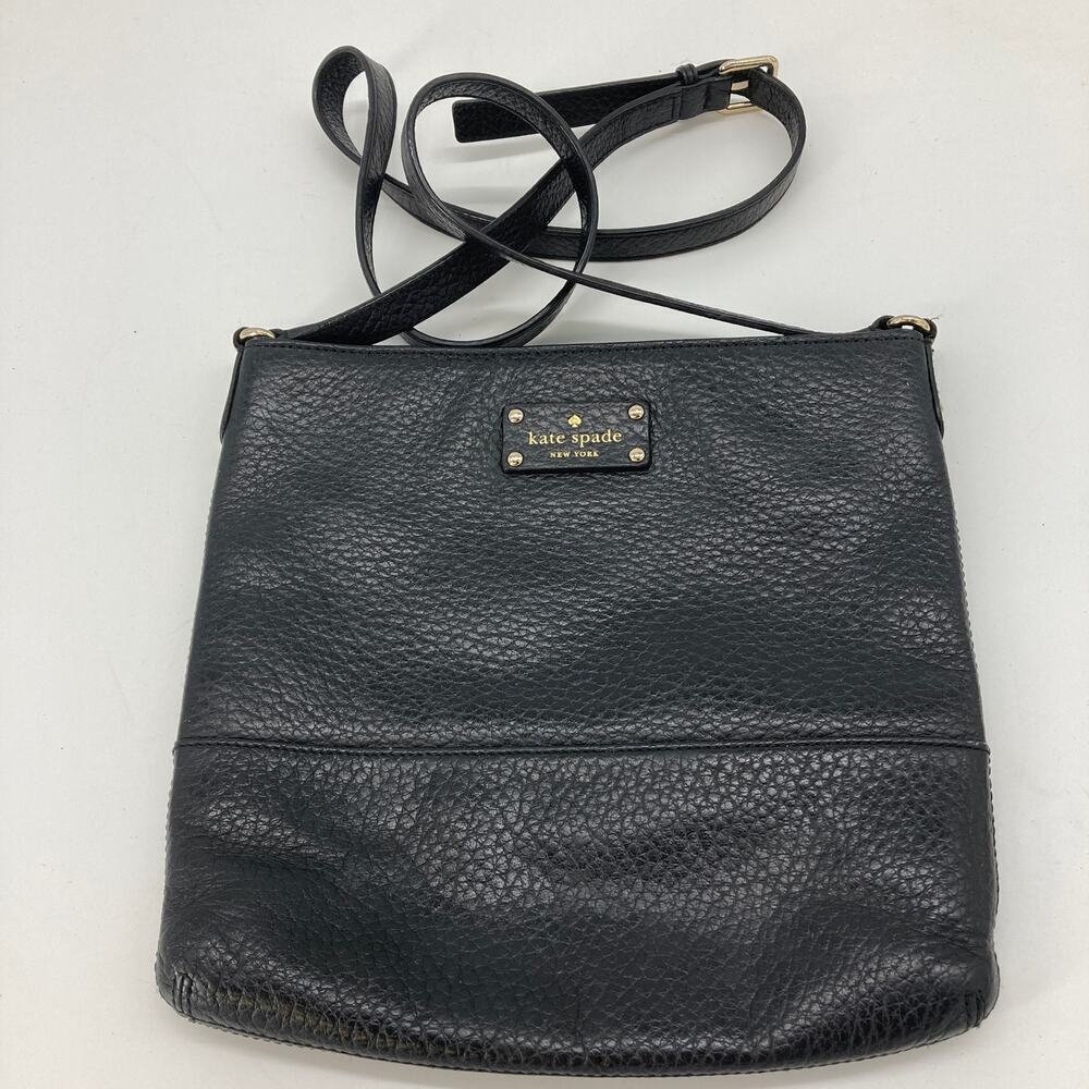 Kate Spade black pebbled leather crossbody bag